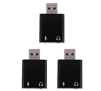 Pyugxab 3X 7.1-Channel Aluminum Alloy USB Sound Card Computer External Sound Card USB7.1 Sound Card Analog Sound Card