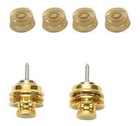 Pyugxab 4 Pcs Electric Guitar Control Speed Knobs & 2 Pcs Non-Slip Guitar Strap Lock Guitar Belts Buckle Button Thread