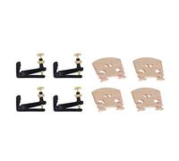 Pyugxab 4 Piece 3/4-4/4 Violin Fine Tuner String Plate & 4 Piece Violin Parts Violin-Bridge-5Pc-4/4 Maple Bridge Violin Parts
