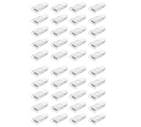 Pyugxab 40Pcs Baby Kids T-Shape Plastic Clips Soother Dummy Style Badge Holder White