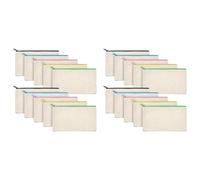 Pyugxab 40Pcs Canvas Makeup Bags Canvas Zipper Pouch Bags Pencil Case DIY Craft Bags for Travel DIY Craft School Colorful Zipper