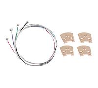 Pyugxab 4Pcs a Set of Violin Strings E-A-D-G Core Steel with Violin Parts Violin-Bridge Maple Bridge Violin Parts, 4 Piece