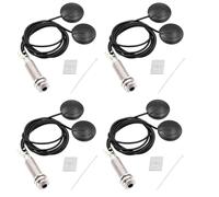 Pyugxab 4X Guitar Pickups Acoustic Electric Piezo Transducer Microphone Contact for Guitar Violin Ukulele Mandolin Banjo