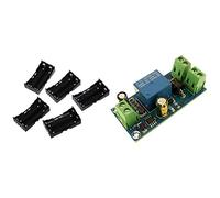Pyugxab 5 Pcs Black Plastic 2 x 3.7V 18650 Batteries 4 Pin Battery Holder Case with 5V-48V General Emergency Converter