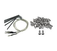 Pyugxab 5Pcs Bendable Acoustic Guitar Transducer Sensitivity Piezo Bridge Pickup Cable with 50Pcs Guitar Bass Screws Parts