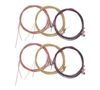 Pyugxab 6 Sets Guitar Strings Replacement Steel String for Acoustic Guitar (2 Brass Set, 2 Copper Set and 2 Multicolor Set)