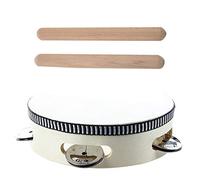 Pyugxab 6inch Musical Tambourine Tamborine Drum Round Percussion Gift with 2 x New Percussion Rhythm Sticks
