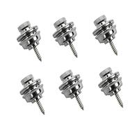 Pyugxab 6pcs Guitar with Nail Tail Nail Electric Guitar Anti-Slip Large Guitar Accessories with Lock,Silver