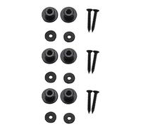 Pyugxab 6Pcs Mushroom Guitar Strap Buttons Strap for Electric Acoustic Guitar Bass Parts,Black
