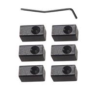 Pyugxab 7 Pieces Electric Guitar Parts: 6 Pieces Guitar Tremolo Bridge Saddle Clamp Pressure Lock String Insert Block & 1 Pieces Direct Insertion Style Electric Guitar Tremolo Arm