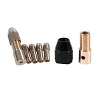 Pyugxab 9 Pcs Drill Chuck Collets: 8 Pcs 0.5-3mm Drill Chuck Collets Set of Quick Chuck for Mini Tools & 1 Pcs Mini 0.3-3.5mm Small for Mini Electronic Drill Chuck Bit Tool Set