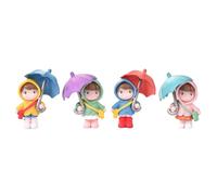 Pyugxab Cute Umbrella Girl Figurines Windowsill Mini Landscape Figurine Desktop Ornament 4pcs