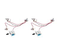 Pyugxab Electric Guitar Wiring Kit 1 Volume 1 Tone 3 Toggle Switch 500K Pots Jack 2 Set