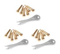 Pyugxab Guitar Bridge Pins 18Pcs Brass Endpin for Acoustic Guitar with Guitar Bridge Pin Puller