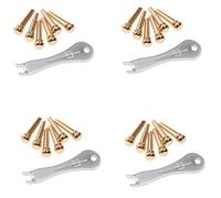 Pyugxab Guitar Bridge Pins 24Pcs Brass Endpin for Acoustic Guitar with Guitar Bridge Pin Puller