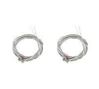 Pyugxab Set of 10 Pcs Stainless Steel Strings with Color Ball Ends for 5 String Electric Bass Guitar Replacement Parts