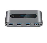 Pyugxab USB Switcher Printer Sharing USB3.0 Two-Input and Four-Output 2 Computers Share 4 USB Devices