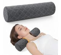 Pyxovixar Cervical Neck Roll Memory Foam Pillow,Removable Cover17*3.9" | Neck Support Pillows for Sleeping,Round Bolster Pillow Cylinder for Bed,Back Lumbar Leg Yoga,Breathable Comfortable