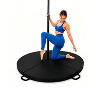 PYY Dance Pole Crash Mat - 5 Ft Foldable Pole Crash Pad with 2" Thicken EPE Foam, Portable Dance Pole Cushion with Easy-Clean Cover & Sponge Brushes for Home Fitness, Yoga, Pole Dance Training