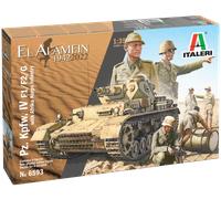 Pz. IV F1/F2/G Tank with Afrika Korps Infantry El Alamein 1942 1:35 Plastic Kit