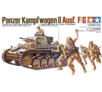 PZ.KPFW II AUSF F/G W/COMBAT CREW (GERMAN AFRIKA KORPS MKGS)#35009 1/35 TAMIYA