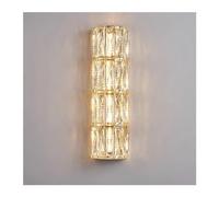 PZ LV Modern Wall Sconce, Crystal Wall Lamp Compatible with Bedroom Living Room Gold - Design LED Lighting Modern Home Decor Wall Sconce Luxury Cristal Lamp (Color : Warm White, Size : W15H48cm)