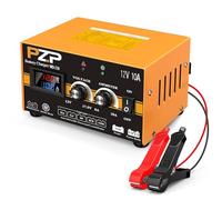 PZ.P 12 Volt Battery Charger 10A Manual Battery Charger 12v Automobile Car Battery Trickle Charger Auto Deep Cycle AGM Smart Battery Maintainer Adjustable for Boat Motorcycle ATV