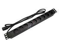 PZ09U 19" Power Strip 9x CEE 7/5, IEC320 C14 Plug