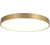 PZAOJAU Antique Brass Bathroom Kitchen Flush Ceiling Light Low Profile Round Dimmable Ceiling Light Gold Hallway Bedroom Dining Room Laundry Room Porch