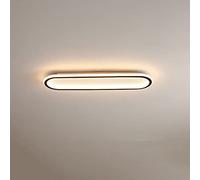 PZAOJAU Long LED Ceiling Light Rectangular Flush Mount Black and Gold Modern Linear Ceiling Light Fixture for Kitchen, Dining Room, Corridor, Porch