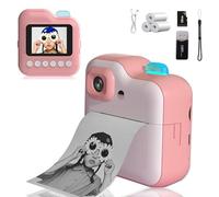 PZCC Kids Instant Print Camera, 2.4" HD Touchscreen 48MP Digital Camera for Kids with 32GB Card & 10 Print Papers, 1080P HD kids' digital cameras, for Boys Girls Aged 3-12 Years Old