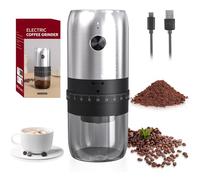 PZCC Mini Electric Burr Coffee Grinder - Precision Grind for Perfect Coffee Beans Mill with 40 Gears External Adjustable Settings,Ideal for All Coffee Lovers