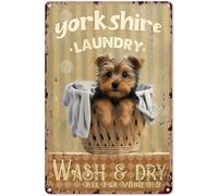 Pzecaru 1000 Piece Wooden Jigsaw Puzzle - Yorkshire Terrier Laundry Wash & Dry All Fur Varieties - Advanced Skill Level - Ages 8 and Up