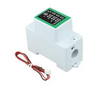 PZEM-008AC Digital Din Rail Energy Meter, AC 50-300V 0-100A Power with LCD Display, KWh Voltmeter Ammeter for Distribution Cabinet(White)