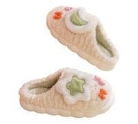 PZEOB Slippers for Women Fuzzy Home Warm Slippers Multiple Sizes Slip on Soft Sole Platform Shoes Unique Non-slip Women's Slippers