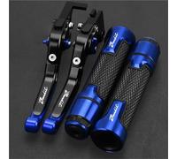 PZGRHWRWD Adjustable Handles Brake Clutch Levers for Suzuki Bandit GSF650 Bandit 650 650S 2005 2006 Motorcycle 7/8" 22MM Handlebar Grips(Blue 2)