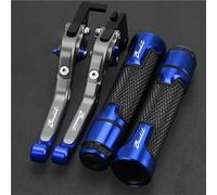 PZGRHWRWD Brake Clutch Levers & 7/8" 22MM Handlebar Hand Grips CNC Motorcycle for Yamaha YZF R6 YZFR6 YZF-R6 1999-2004 2003 2002 2001 2000(Blue 1)
