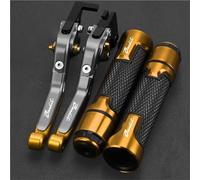 PZGRHWRWD Brake Clutch Levers & 7/8" 22MM Handlebar Hand Grips CNC Motorcycle for Yamaha YZF R6 YZFR6 YZF-R6 1999-2004 2003 2002 2001 2000(Gold 3)