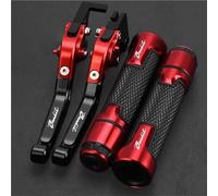 PZGRHWRWD Brake Clutch Levers & 7/8" 22MM Handlebar Hand Grips CNC Motorcycle for Yamaha YZF R6 YZFR6 YZF-R6 1999-2004 2003 2002 2001 2000(Red 7)