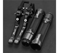 PZGRHWRWD Brake Clutch Levers & 7/8" 22MM Handlebar Hand Grips CNC Motorcycle for Yamaha YZF R6 YZFR6 YZF-R6 1999-2004 2003 2002 2001 2000(Gray)