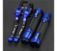 PZGRHWRWD Brake Clutch Levers & 7/8" 22MM Handlebar Hand Grips CNC Motorcycle for Yamaha YZF R6 YZFR6 YZF-R6 1999-2004 2003 2002 2001 2000(Blue 2)