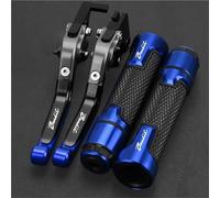 PZGRHWRWD Brake Clutch Levers & 7/8" 22MM Handlebar Hand Grips CNC Motorcycle for Yamaha YZF R6 YZFR6 YZF-R6 1999-2004 2003 2002 2001 2000(Blue 4)