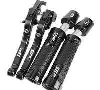 PZGRHWRWD for F 700 GS F700GS F700 GS 2013-2015 2016 2017 Motorcycle Accessories Adjustable Brake Clutch Lever Handle bar Grips Ends(Black 1)