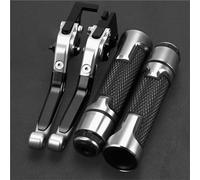 PZGRHWRWD for Kawasaki ZX-6R ZX6RRR 2000 2001 2002 2003 2004 Motorcycle Brake Lever Clutch Handle Adjustable Grips Sets(Silver)