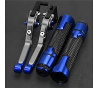 PZGRHWRWD for Kawasaki ZX-6R ZX6RRR 2000 2001 2002 2003 2004 Motorcycle Brake Lever Clutch Handle Adjustable Grips Sets(Blue 3)