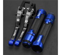 PZGRHWRWD Motorcycles Adjustable Brake Clutch Lever for Yamaha TMAX 530 TMAX530 T-MAX 2001-2005 2006 2007 Foldable Handle Hand Grips Set(Blue 4)