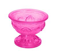 pziutdema Glass Glass Water Supply Tea Infuser Large Mug Buddhist Bowl Tibetan Singing Bowl Set for Pagan Home Decor Delicate Worship Cup Sacrifice Bowl for Buddha (Magenta)