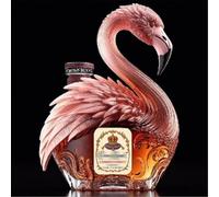 PZJDFDC Whiskey Decanter - Whiskey Bottle, 320ml 3D Flamingo Whiskey Wine Bottle Sculptures, Personalized Creative Animal Whiskey Decanter Statues, Beautiful Glass Wine Carafe Ornaments