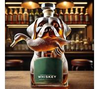 PZJDFDC Whiskey Decanter - Whiskey Bottle, The Cute Labrador Whiskey Decanter Is Made Of Pure Handmade Glass, A 2025 New Sculpture, Small And Cute, Easy To Carry