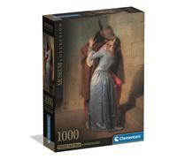 Clementoni Jigsaw Puzzle 1000-piece Museum Collection The Kiss (Hayez) Compact Box Made in Italy